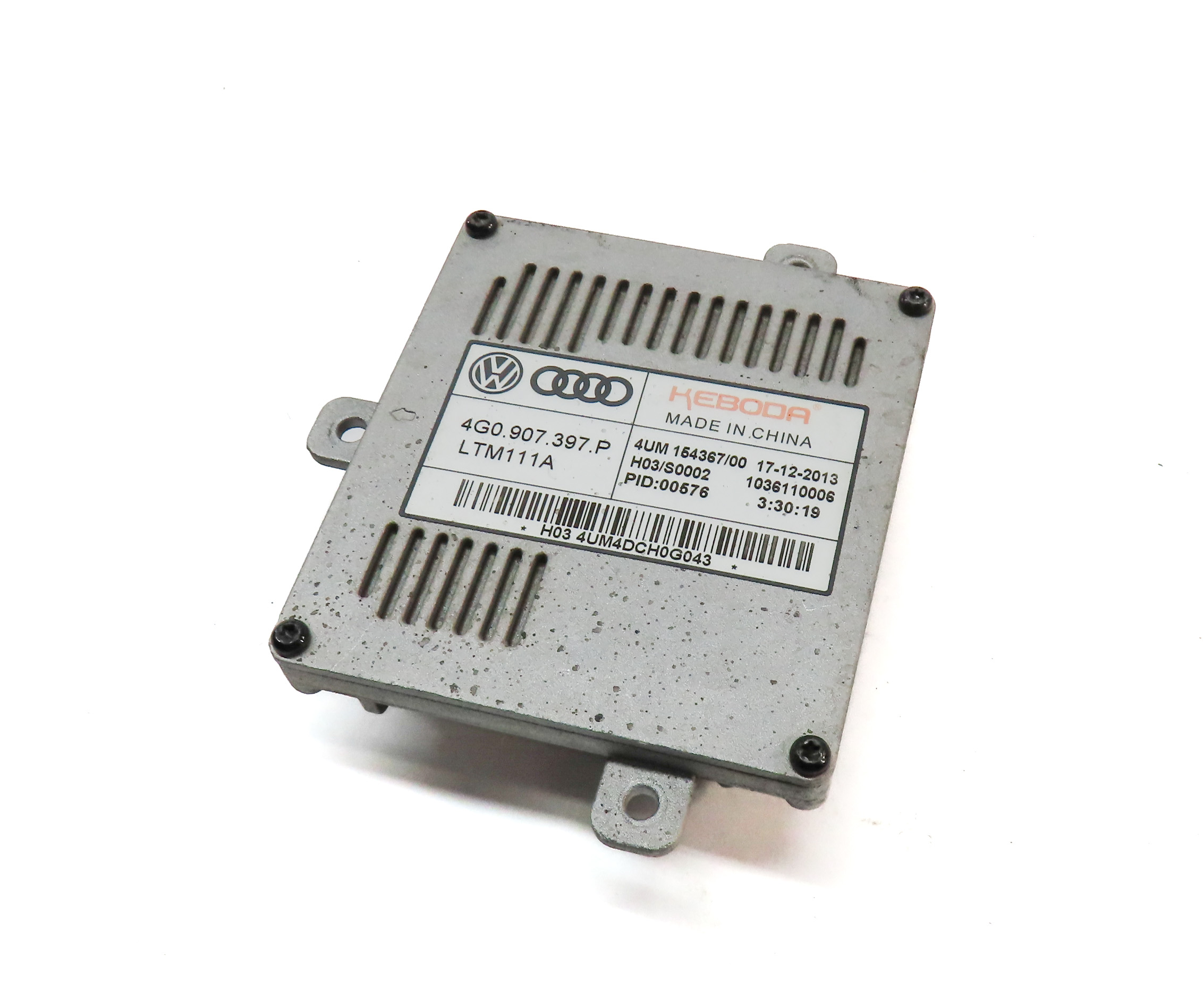 14 AUDI A6 (C7 4G) FRONT LEFT DRIVER DAYTIME RUN LAMP DRL BALLAST CONTROL MODULE — exact item pictured